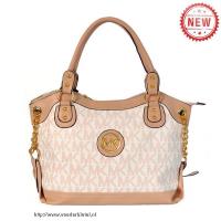 michael kors jacquard monogram groot vanille boekentassen Handtas Vintage m2yoj762